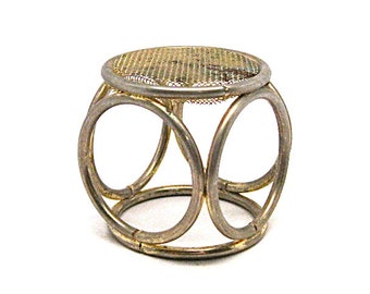 Dollhouse Brass Table, Coffee Table, Side Table, Furniture, Brass, Vintage, Miniature, 1970