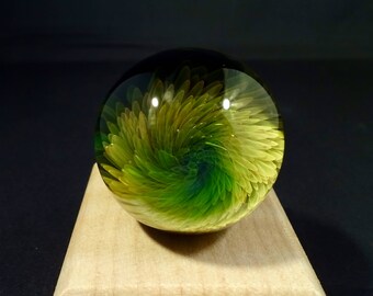Fractal Fumed Glass Art Marble~ Implosion