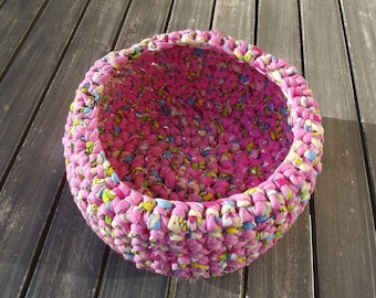 handmade multicolor basket, violet