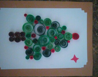 Handmade 3D quilled card