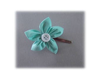 GREEN WATER BUBBLE FLOWER ALLIGATOR HAIR CLIP