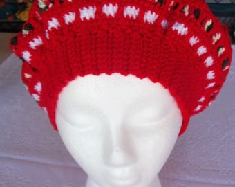 crochet slouchy beret for women