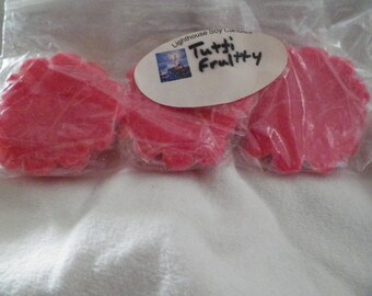Homemade soy wax tart melt 3pc Tutti Frutti scent