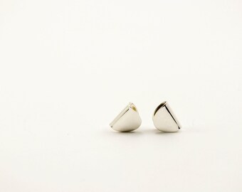 Half-moon Sterling Silver Earrings