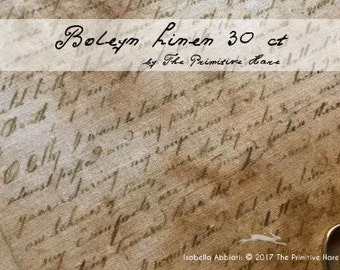 30 ct. count Boleyn Linen The Primitive Hare cross stitch fabric