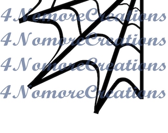 COBWEB STICKER DECAL, corner spider web, halloween decor
