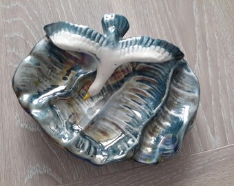 vintage Seagull on oyster shell Oddments