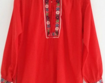 vintage cotton peasant blouse