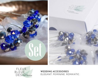something blue | hair pins blue | blue wedding | bridal party gift