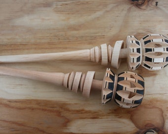 Chocolate Molinillo - Carved Wood - (1pc) - Randomly picked