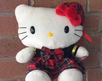 1998 Hello Kitty Plush In Plaid