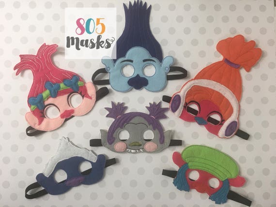 Trolls Inspired Masks Troll Mask Trolls Branch Mask Poppy Mask