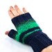 Women's wool and silk handknitted fingerless mittens