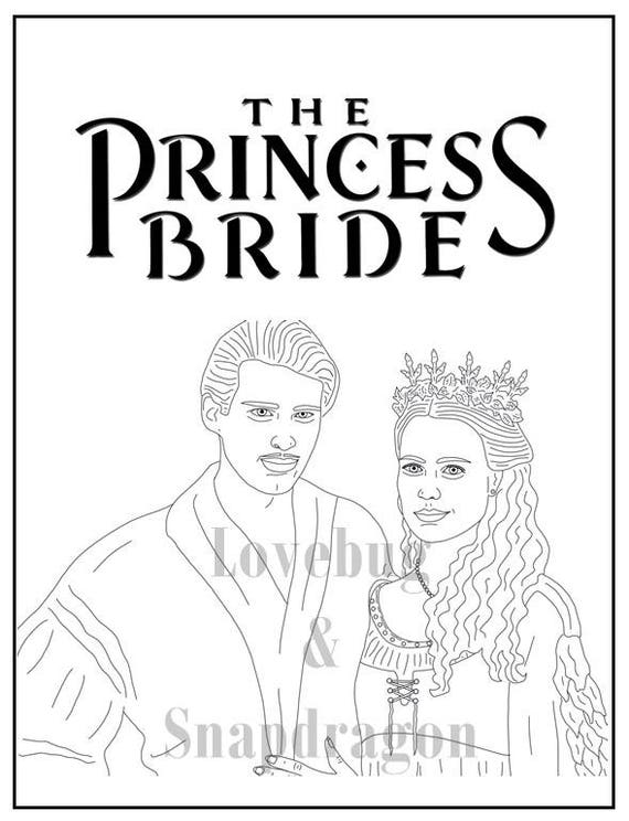 The Princess Bride Coloring Book Instant Printable Digital