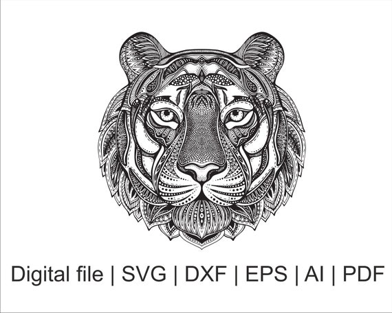 Download Animal mandala Zentangle svg Mandala svg Tiger svg Tiger