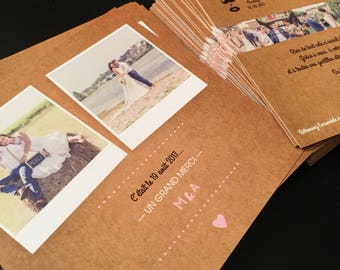 Thank you wedding kraft card