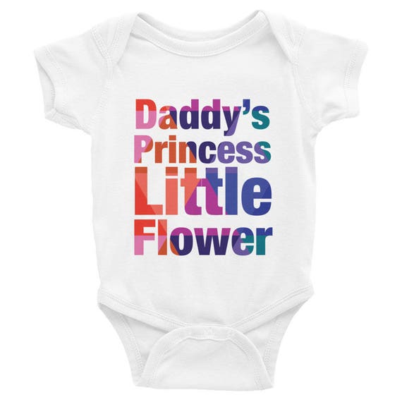 Infant Bodysuit - Daddy's Princess Little Flower Colorful Onesie