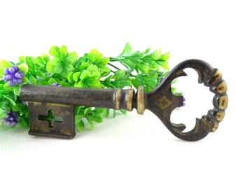 Vintage Key Corkscrew - Skeleton Key Corkscrew - Skeleton Key Bottle Opener - Vintage Barware - Key Shaped Bottle Opener