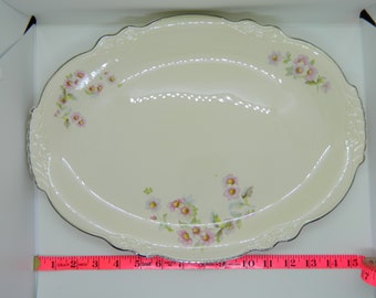 Homer Laughlin. Virginia Rose. 15" X 8.5"Oval Platter.