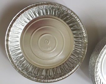 15 t. 9" Disposable Silver Aluminum Foil Pie Plate Pan