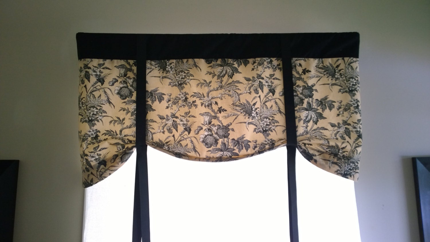 Tie up Window valance floral tie up curtain elegant and