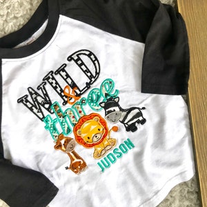 wild one jungle birthday shirt