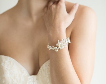 Wedding Bracelet, Bridal Pearl Bracelet, Freshwater Pearl Bracelet, Wedding Pearl Bracelet, Wedding Jewelry
