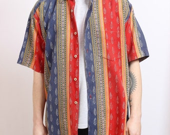 Vintage Aztec Navajo Festival Pattern Shirt