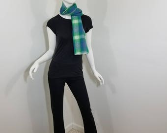 flannel green checkered scarf