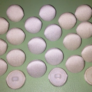 Silk Buttons Ivory White Cream Covered Bridal Buttons 9mm-14mm Wedding Luxury