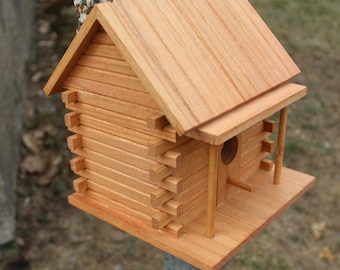 Handmade Log Cabin Birdhouse