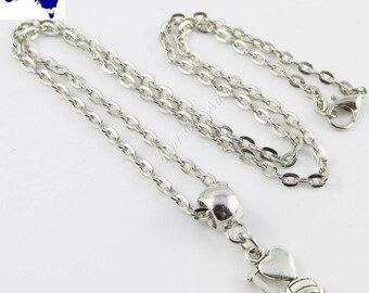I Love Netball Charm Necklace 45cm Coach Sports Team End Of Season Gift