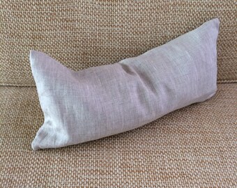 Buckwheat hulls Neck pillow / Small linen pillow 16x7/Travel pillow / Yoga pillow / Gift for yogis, Gift for mother / Back neck pain relief