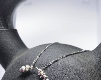 Handmade barbell necklace