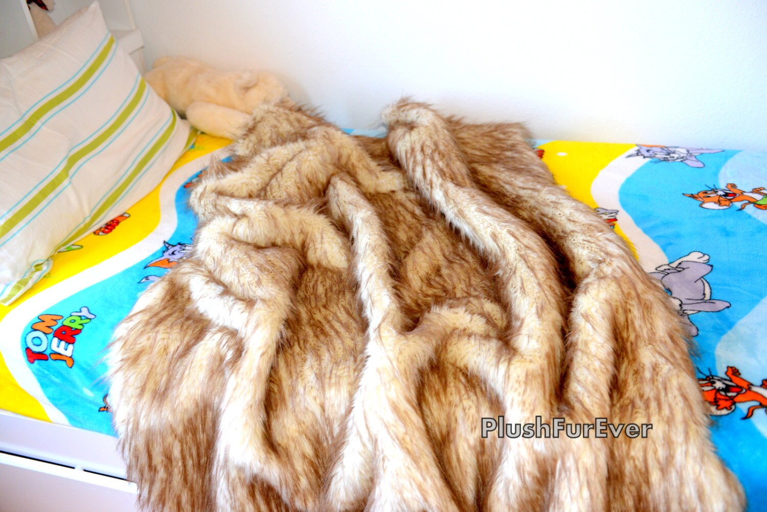 Brown Tip Polar Bear Luxury Throws Premium Faux Fur Blanket