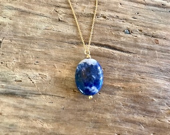 Blue Lapis Pendant Necklace