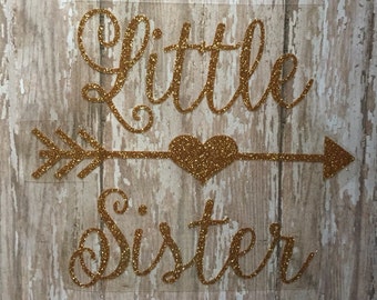 Big Sister OR Little Sister Iron on Decal/ Big, Sister, Little Mister Iron on Decal/ Sibling Matching Iron on Decals for shirts