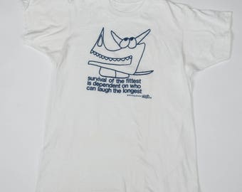Vintage 1973 Youth Magazine "Survival of the Fittest.." Graphic Tee