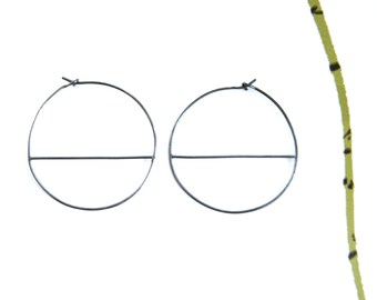 Silver hoop earrings, Minimalist hoop earrings, Delicate hoop earrings, Unique hoop earrings, Silver hoop earrings, Geometric hoop earrings