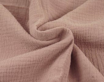 Double cotton gauze / old ROSE / cut 25cm