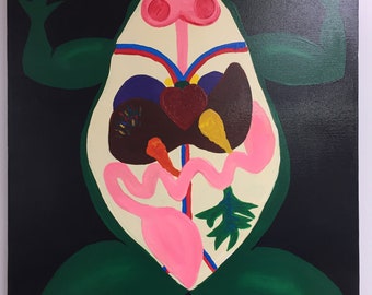 Acrylic on Canvas - Frog Dissection