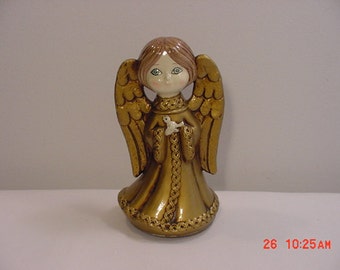 Vintage Musical Revolving Christmas Angel Plays Silent Night 16 - 298