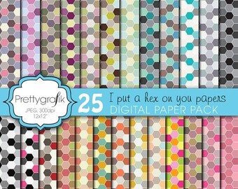 80% OFF SALE honeycomb hexagonal digital paper, commercial use, scrapbook papers, background - PS601