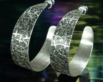 Hoop Earrings w/post- Fireworks