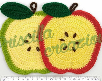Pair of handmade hooks made of crochet