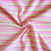 Pink and Green Striped Rib Knit Fabric - 58"