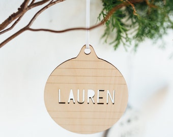 Custom Laser Scored Name Ornament