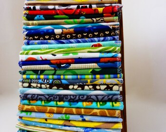 Cloth Wipes - 50 Mixed Boys, Neutral or Modern you choose - Double Layer Flannel - Family Cloth - Reusable Toilet Paper