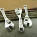 50pcs 8x24 mm The Wrench Silver Color Retro Pendant Charm For Jewelry /Pendants C5274