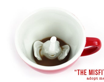 The "Misfits" Red Elephant Mug by CREATURE CUPS | Elephant Coffee Mug | Red Ceramic Cup | Holiday and Birthday Gift for Coffee & Tea Lovers